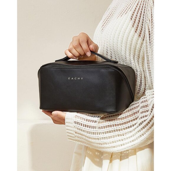 Women AD Black Large Capacity Cosmetic Travel Makeup Waterproof Portable Bag - Picture 8 of 10